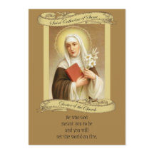 Katharina von Siena Gebet und Heilige Karte