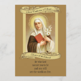 Katharina von Siena Gebet und Heilige Karte