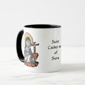 Katharina von Siena mit Crucifix-Topped Herz Tasse (Vorderseite Links)