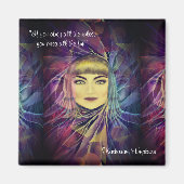 Katharine Hepburn - Zitat zum Feminismus Magnet (Vorne)