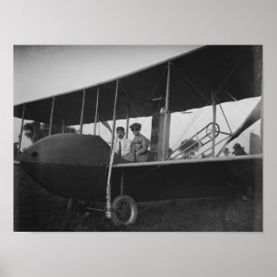 Katharine Wright mit Orville in Model HS Poster