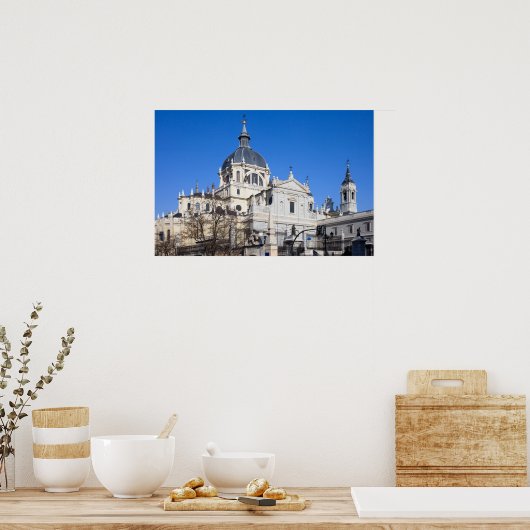 Kathedrale Almudena in Madrid Poster (Küche)