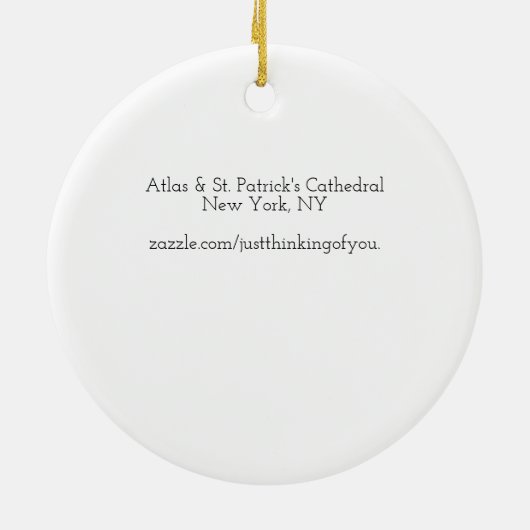 Kathedrale Atlas & St. Patrick - Keramik Ornament (Hinten)