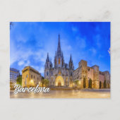 Kathedrale Barcelona, Barcelona, Spanien Postkarte (Vorderseite)