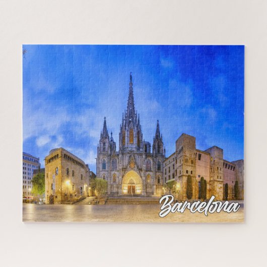 Kathedrale Barcelona, Barcelona, Spanien Puzzle (Horizontal)