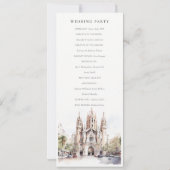 Kathedrale Barcelona Spanien Hochzeitsprogramm Einladung (Rückseite)
