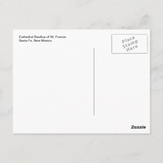 Kathedrale Basilica San Francisco Santa Fe NM Postkarte (Rückseite)