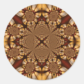 Kathedrale Bleiglas Windows Weiße Kerzen Runder Aufkleber