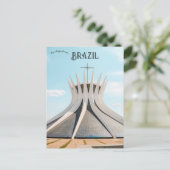 Kathedrale Brasília in Brasilien Postkarte (Stehend Vorderseite)