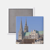 Kathedrale Chartres in Frankreich Magnet (Vorderseite/Rückseite)
