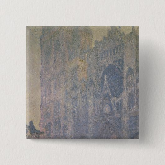 Kathedrale Claude Monets | Rouen, Harmonie im Weiß Button (Vorderseite)