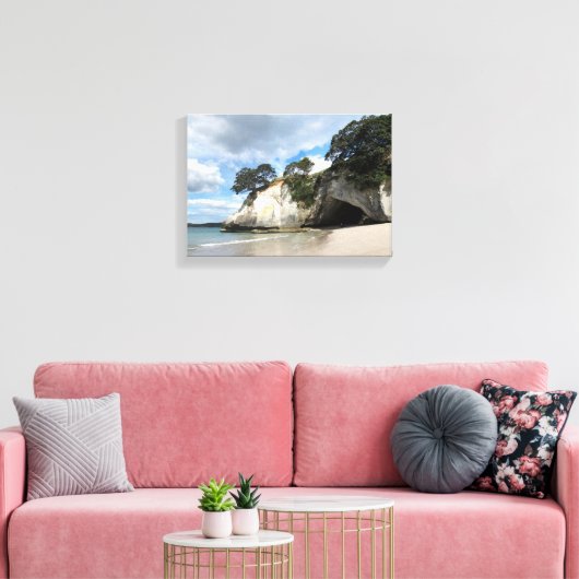 Kathedrale Cove Coromandel Halbinsel Neuseeland Leinwanddruck (Insitu (Wohnzimmer))