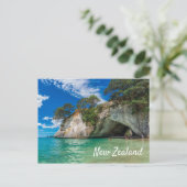 Kathedrale Cove Neuseeland Strand Postkarte (Stehend Vorderseite)