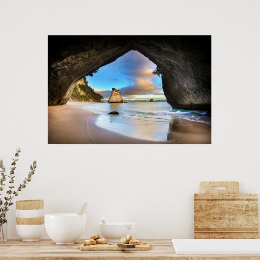 Kathedrale Cove, The Whanganui-A-Hei-Plakat Poster (Küche)