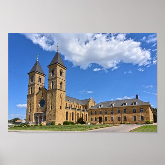 Kathedrale der Plains, Victoria, Kansas Poster (Vorne)