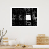 Kathedrale der Träume II (Schwarz und Weiß) Poster (Küche)