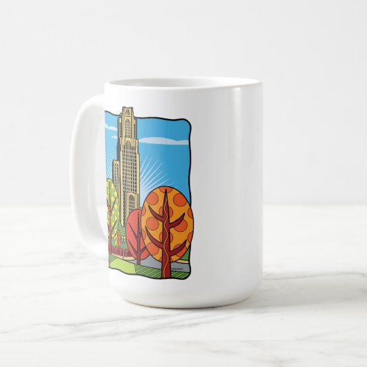 Kathedrale des Lernens Pittsburgh Kaffeetasse (Vorderseite Links)