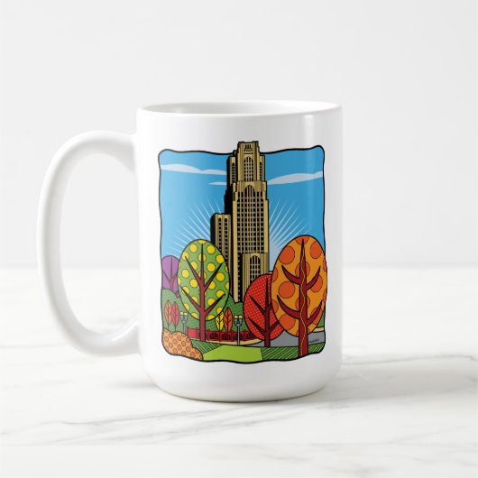 Kathedrale des Lernens Pittsburgh Kaffeetasse (Links)
