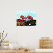 Kathedrale Felsen im Schnee Poster (Küche)