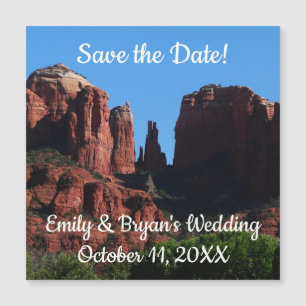 Kathedrale Felsen in Sedona Arizona Save the Date Magnetkarte