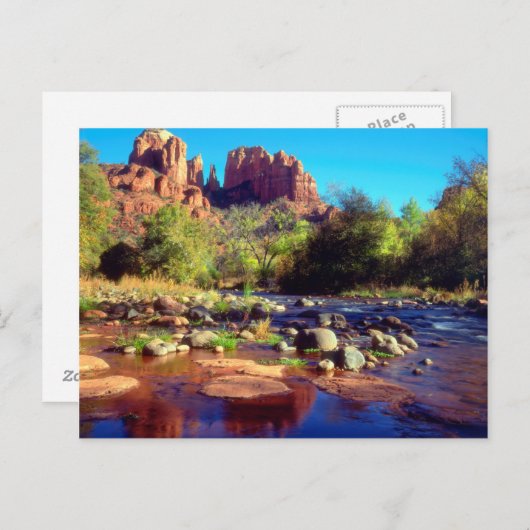 Kathedrale Felsen reflektieren aus Eichengracht Postkarte (Vorne/Hinten)