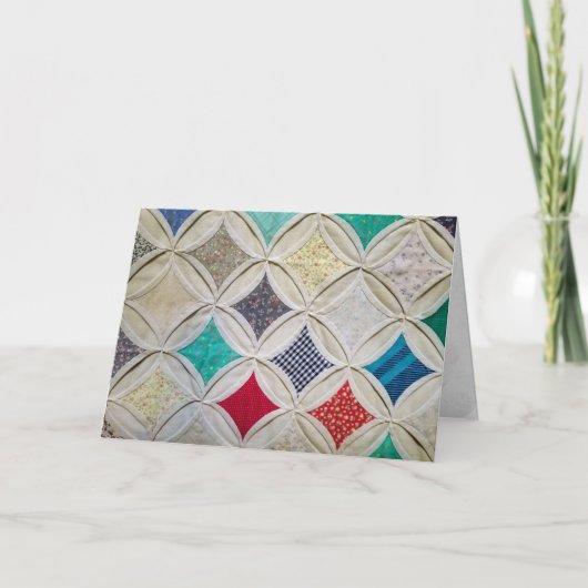 Kathedrale Fenster Quilt Geburtstag Karte (Vorderseite)