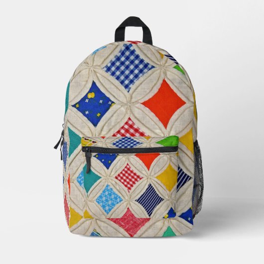 Kathedrale Fenstermuster Bedruckter Rucksack (Vorderseite)