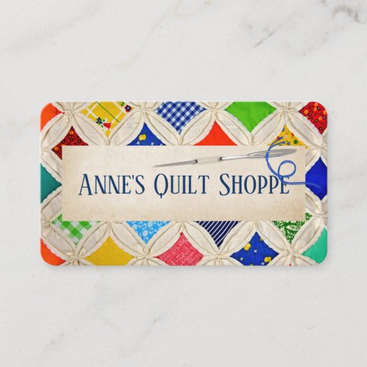 Kathedrale Fensterrahmen Design mit Nadel Visitenkarte (Vorderseite)