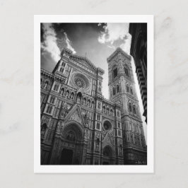 Kathedrale Florenz, Schwarz & Weiß Postkarte