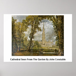 Kathedrale gesehen vom Garten von John Constable Poster