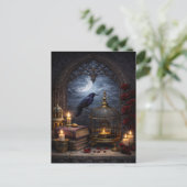 Kathedrale Gothic-Wandkunst – Stillleben mit Rabe Postkarte (Stehend Vorderseite)