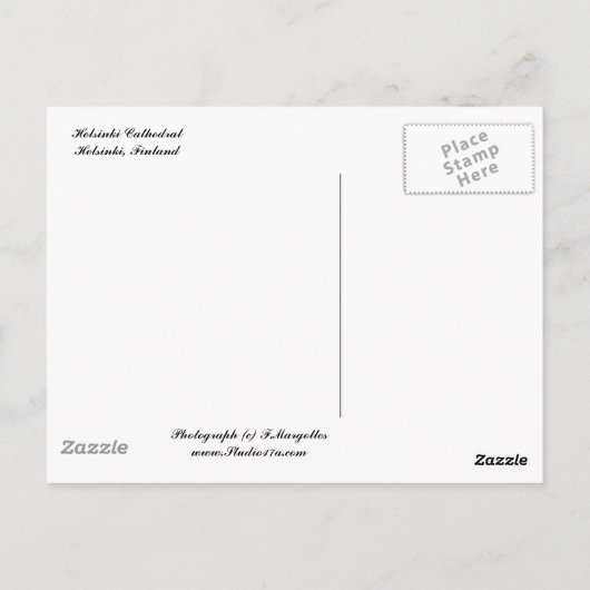 Kathedrale Helsinki Postkarte (Rückseite)