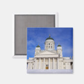 Kathedrale Helsinki (Tuomiokirkko) Im Winter Magnet (Vorderseite/Rückseite)