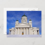 Kathedrale Helsinki Tuomiokirkko im Winter Postkar Postkarte (Vorne/Hinten)