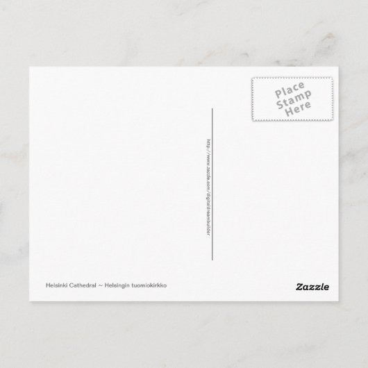 Kathedrale Helsinki Tuomiokirkko im Winter Postkar Postkarte (Rückseite)