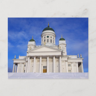 Kathedrale Helsinki Tuomiokirkko im Winter Postkar Postkarte