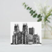 Kathedrale Illustration Postkarte (Stehend Vorderseite)