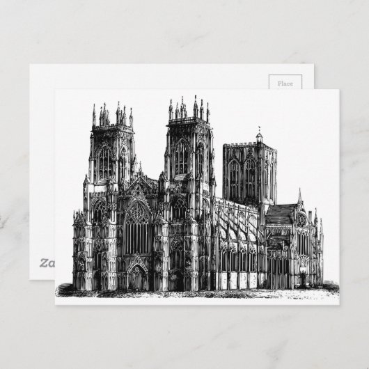 Kathedrale Illustration Postkarte (Vorne/Hinten)