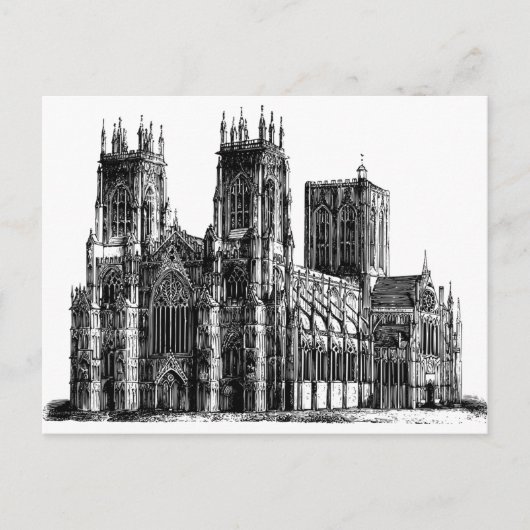 Kathedrale Illustration Postkarte (Vorderseite)