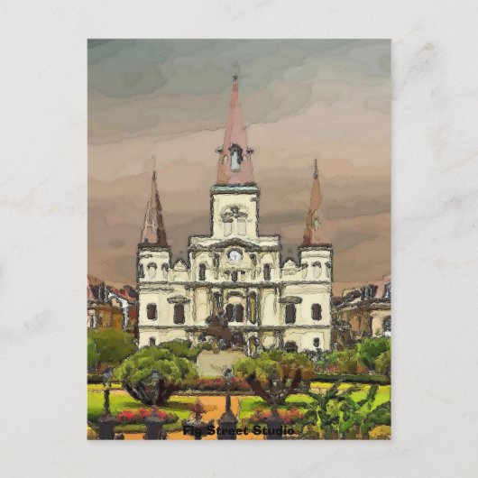 Kathedrale im Französischen Viertel, New Orleans Postkarte (Vorderseite)