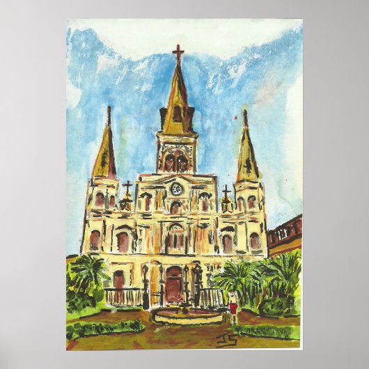 Kathedrale, Jackson Square, New Orleans Poster (Vorne)