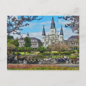 Kathedrale, Jackson Square, New Orleans Poster Postkarte (Vorderseite)