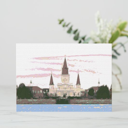 Kathedrale, Jackson Square, New Orleans Save The Date (Stehend Vorderseite)