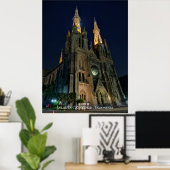 Kathedrale Katholische Kirche Neo Gotische Archite Poster (Heimbüro)
