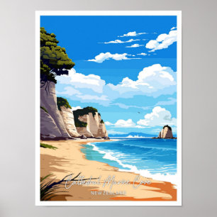 Kathedrale Marine Cove Kunstwerk Reiseillustration Poster
