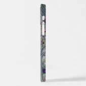 Kathedrale mit verkleideten Glasfenstern iPhone Hülle (Linke Seite)