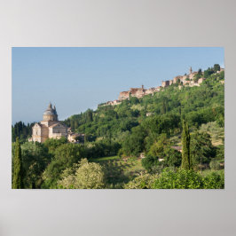 Kathedrale Montepulciano und Stadtplakat Poster