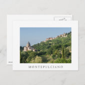 Kathedrale Montepulciano und weiße Postkarte (Vorne/Hinten)