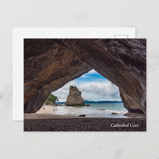 Kathedrale, Neuseeländisches Meeresschutzgebiet Feiertagspostkarte (Vorne/Hinten)