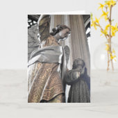 Kathedrale Notre-Dame Angel & Child Karte (Gelbe Blume)